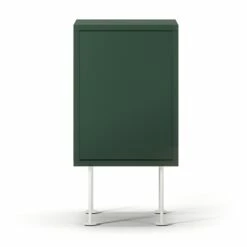 Vogue Nachttisch, Grün / Weiß