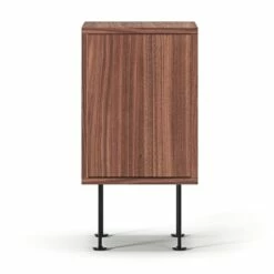 Vogue Nachttisch, Walnussfarben / Schwarz