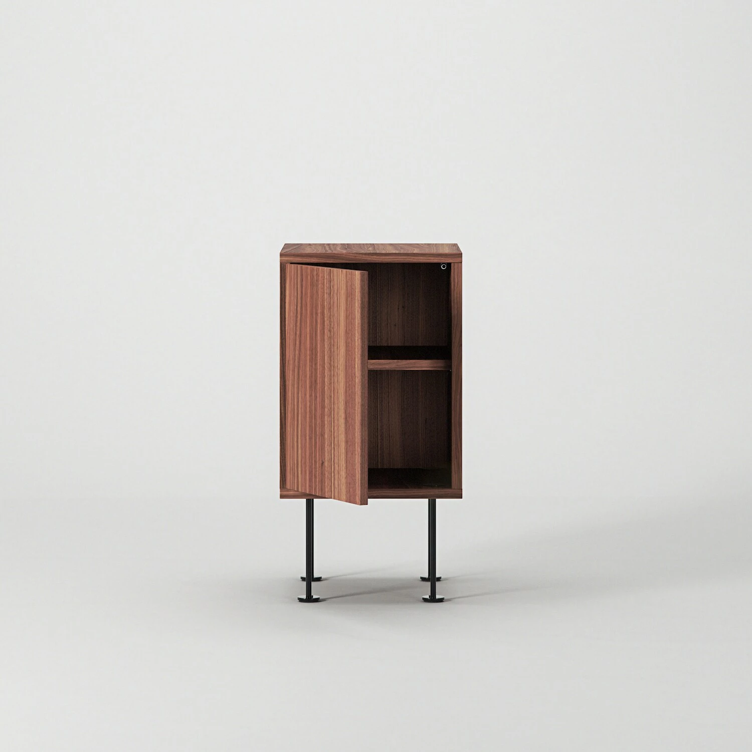 Vogue Nachttisch, Walnussfarben / Schwarz – Bild 4