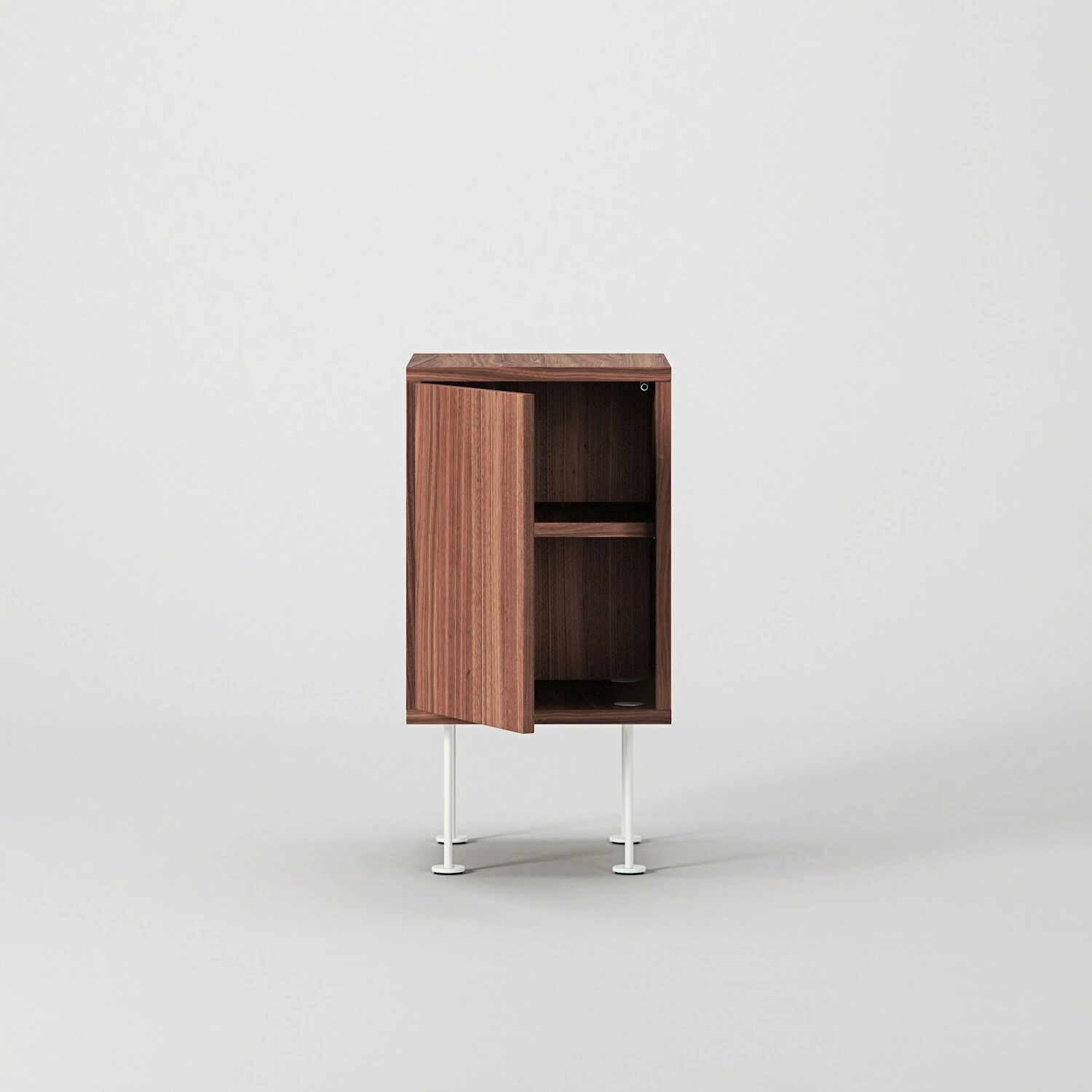 Vogue Nachttisch, Walnussfarben / Weiß – Bild 4