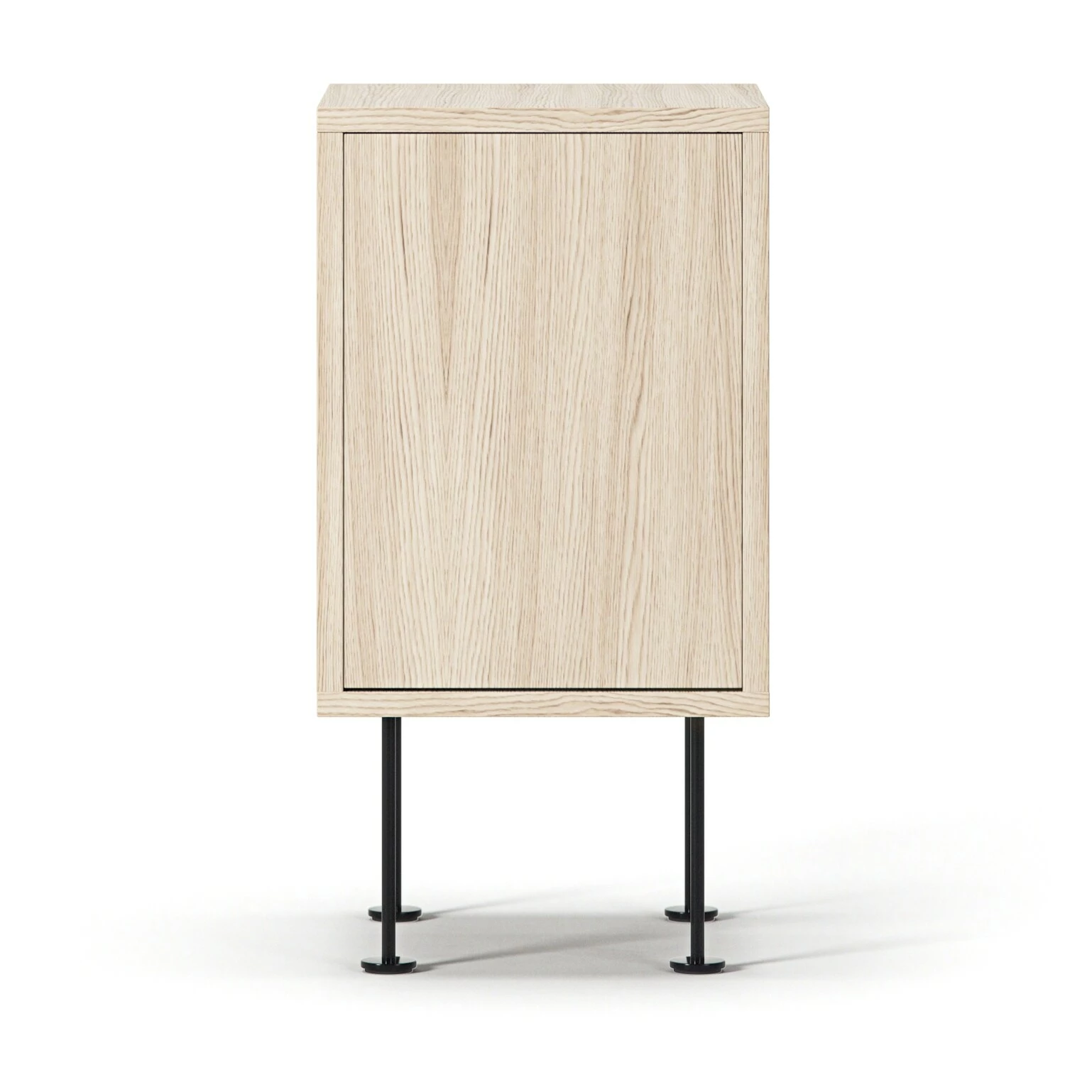 Vogue Nachttisch, White Pigmented Oak / Schwarz