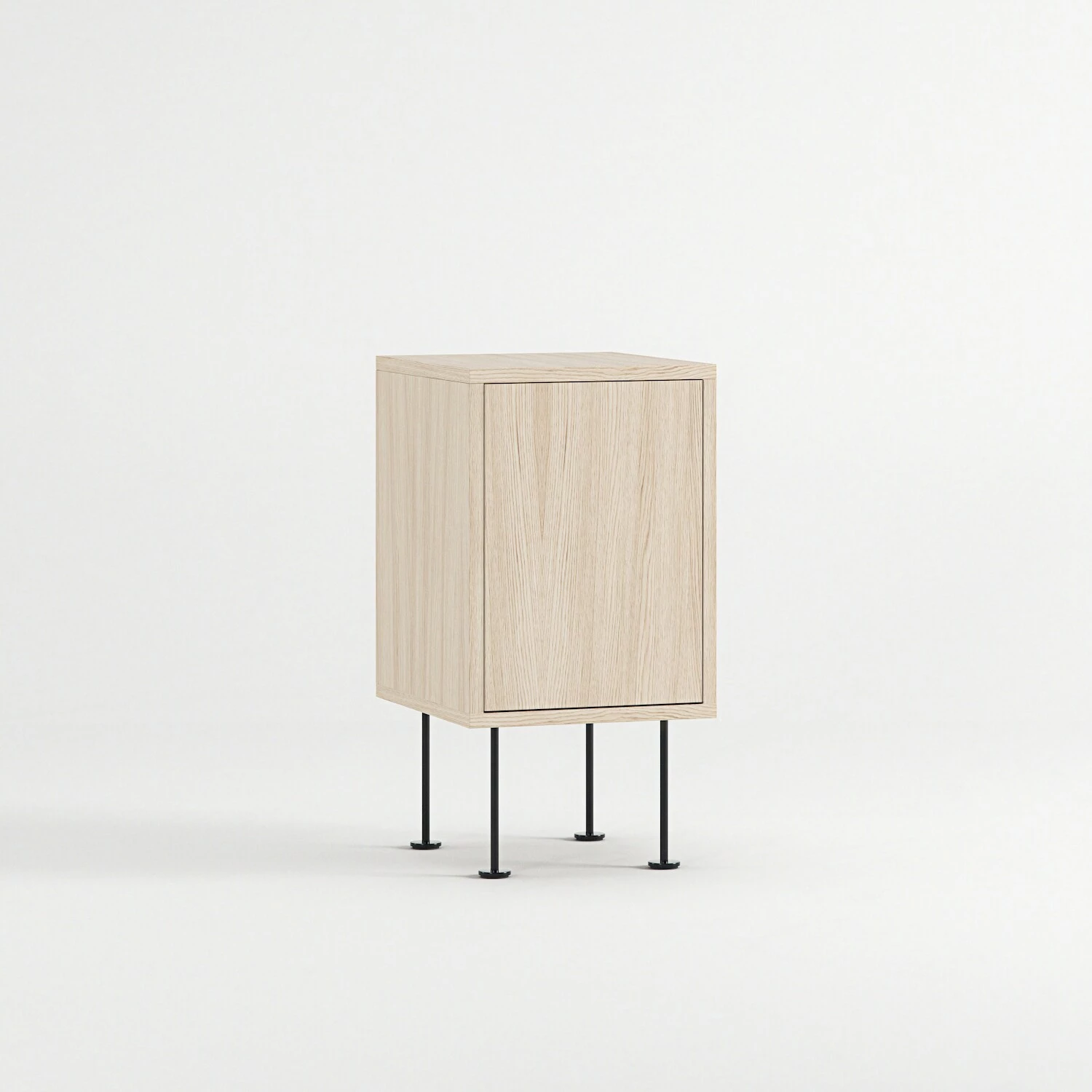 Vogue Nachttisch, White Pigmented Oak / Schwarz – Bild 3