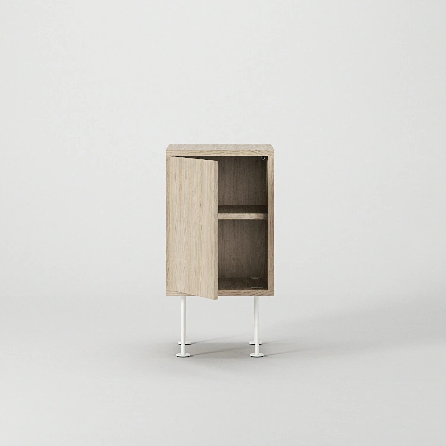 Vogue Nachttisch, White Pigmented Oak / Weiß – Bild 4