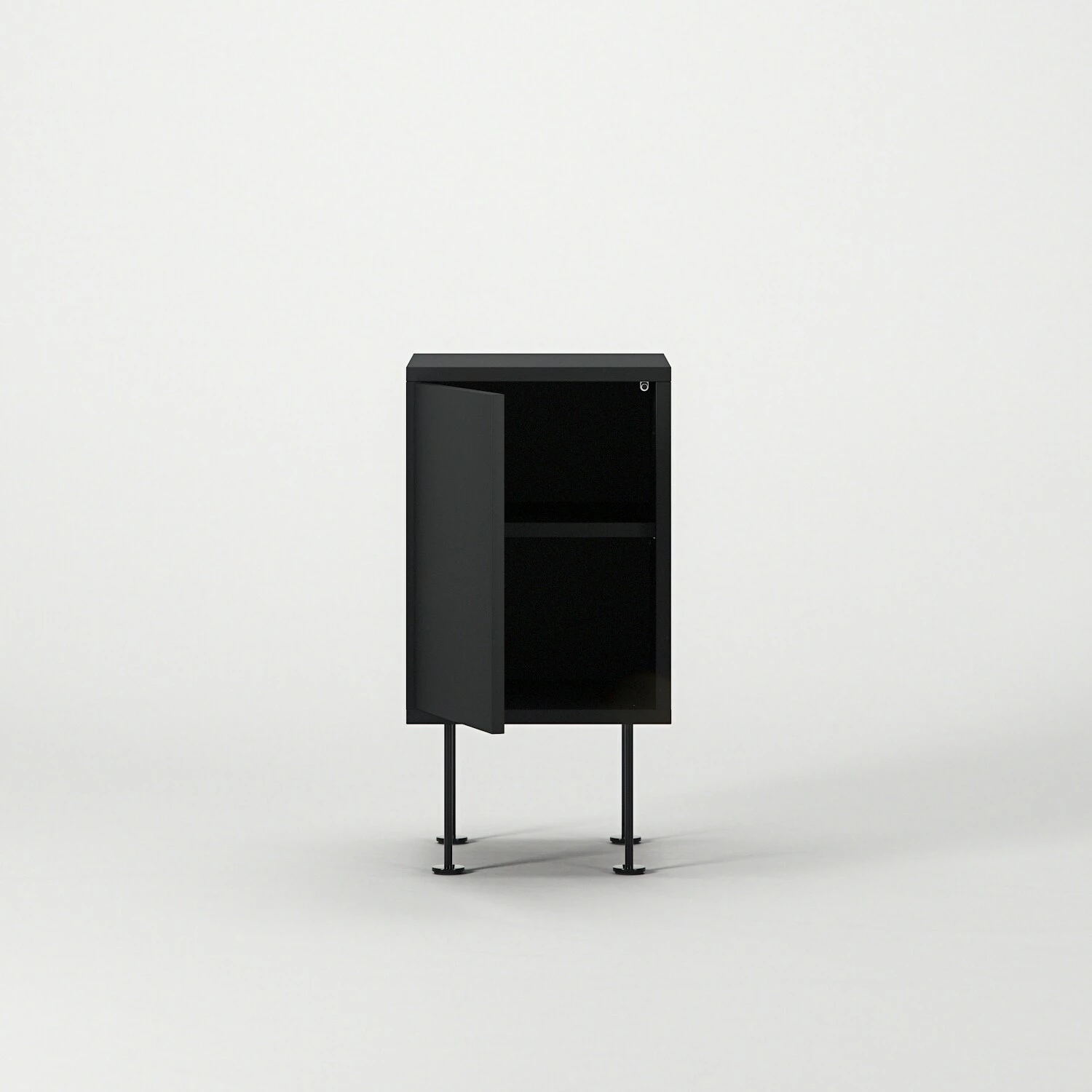 Vogue Nachttisch, Anthrazit / Schwarz – Bild 2