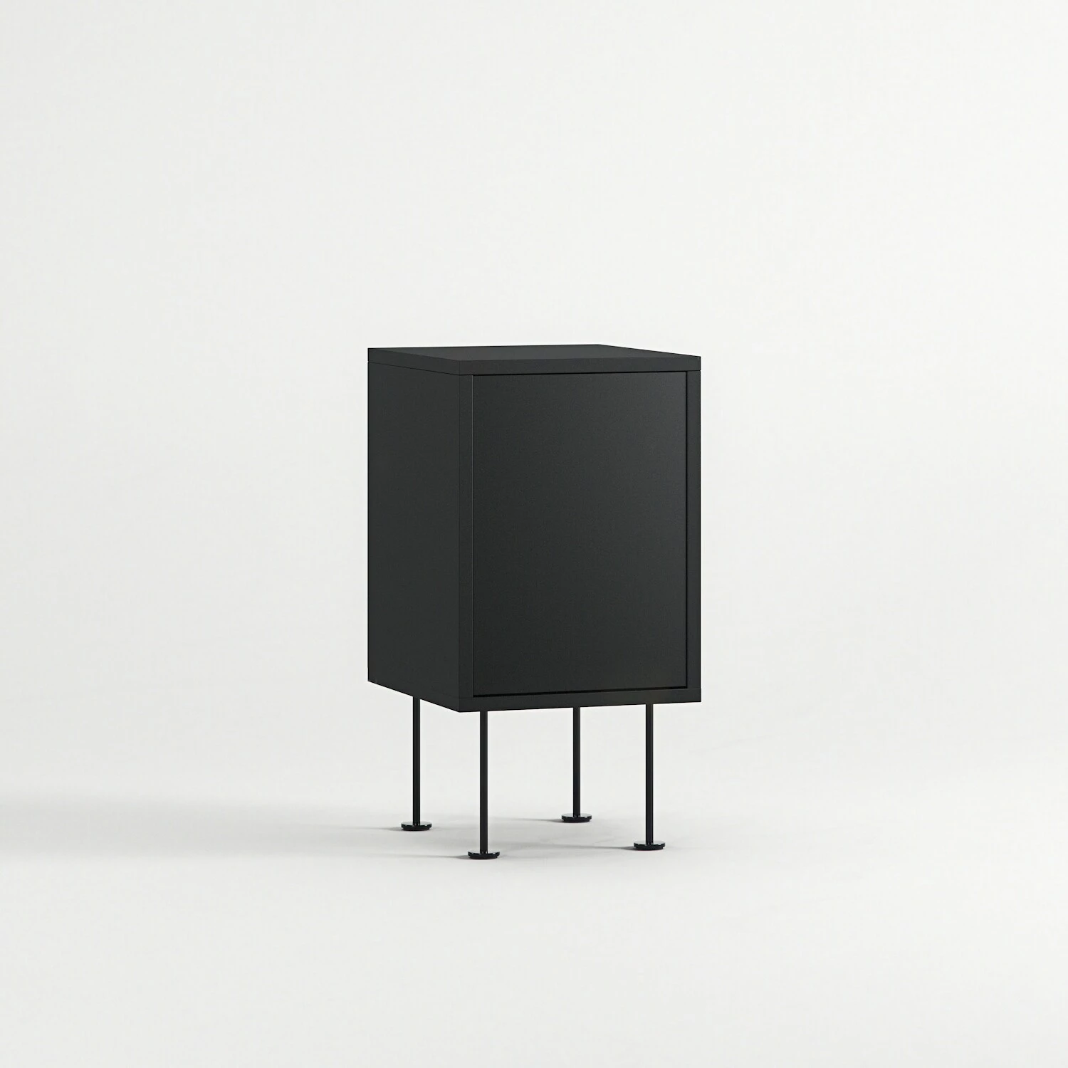 Vogue Nachttisch, Anthrazit / Schwarz – Bild 3