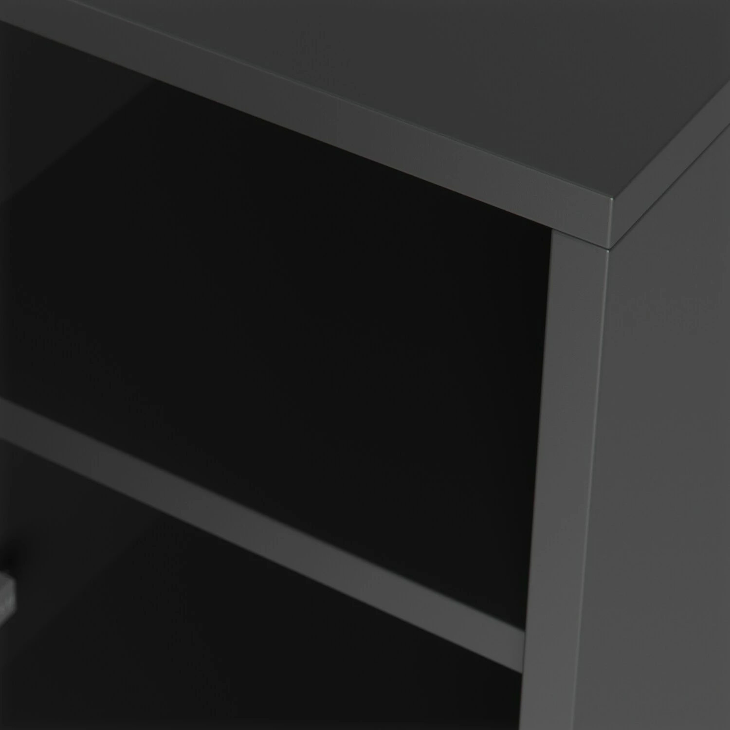 Vogue Nachttisch, Anthrazit / Schwarz – Bild 5