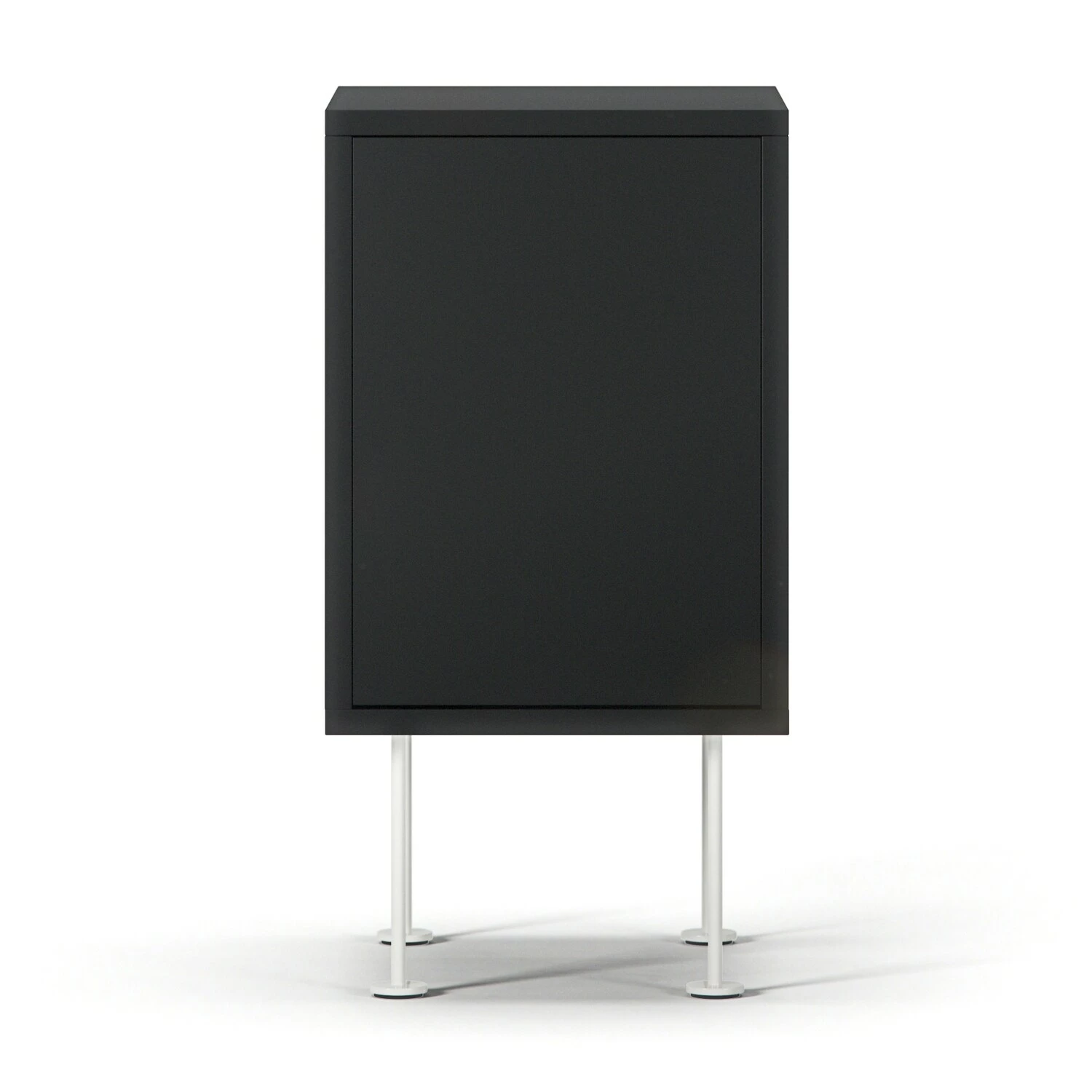 Vogue Nachttisch, Anthrazit / Weiß