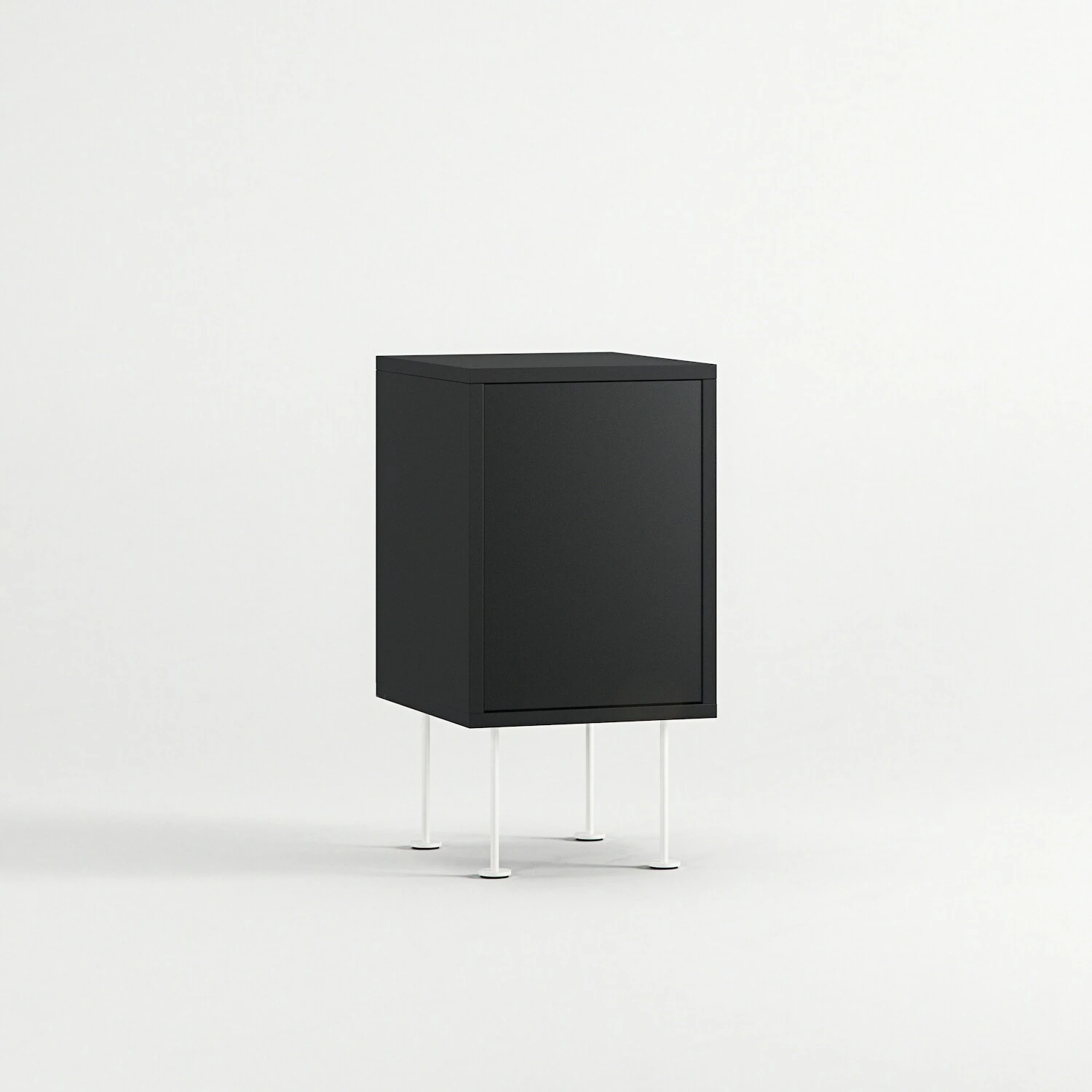 Vogue Nachttisch, Anthrazit / Weiß – Bild 3