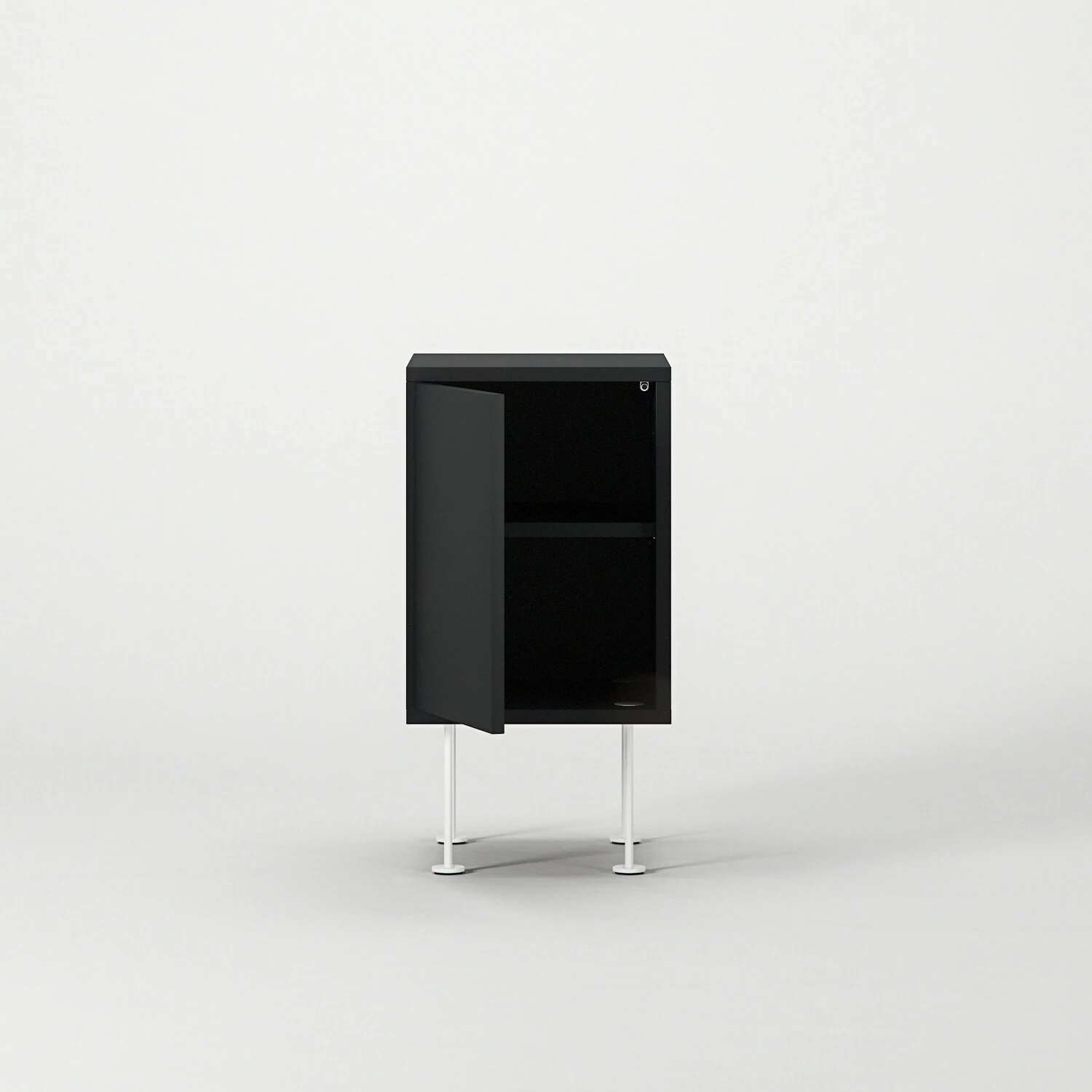 Vogue Nachttisch, Anthrazit / Weiß – Bild 4