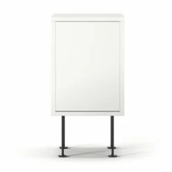 Vogue Nachttisch, Weiß / Schwarz