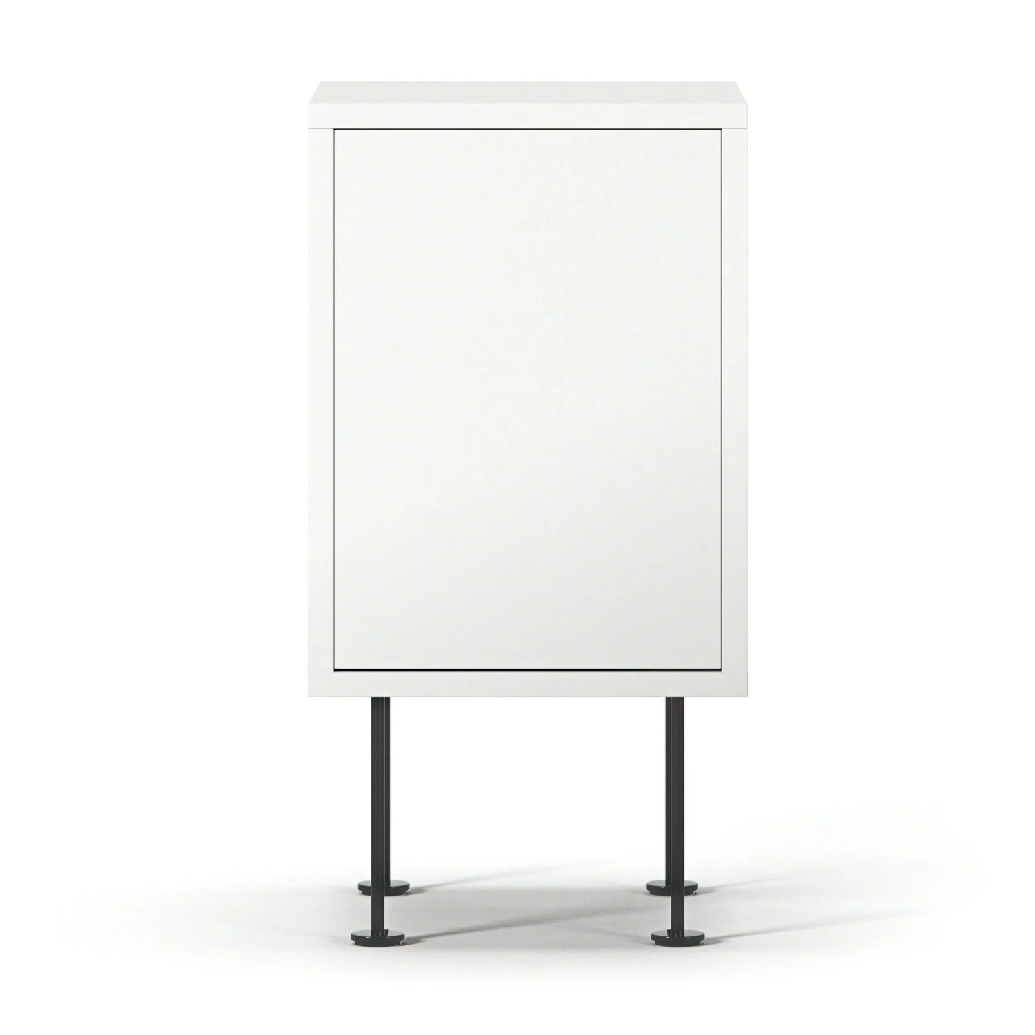 Vogue Nachttisch, Weiß / Schwarz