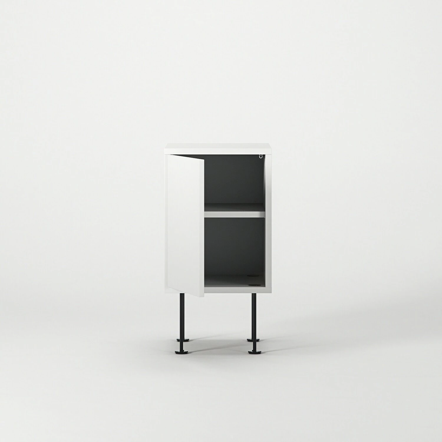 Vogue Nachttisch, Weiß / Schwarz – Bild 4