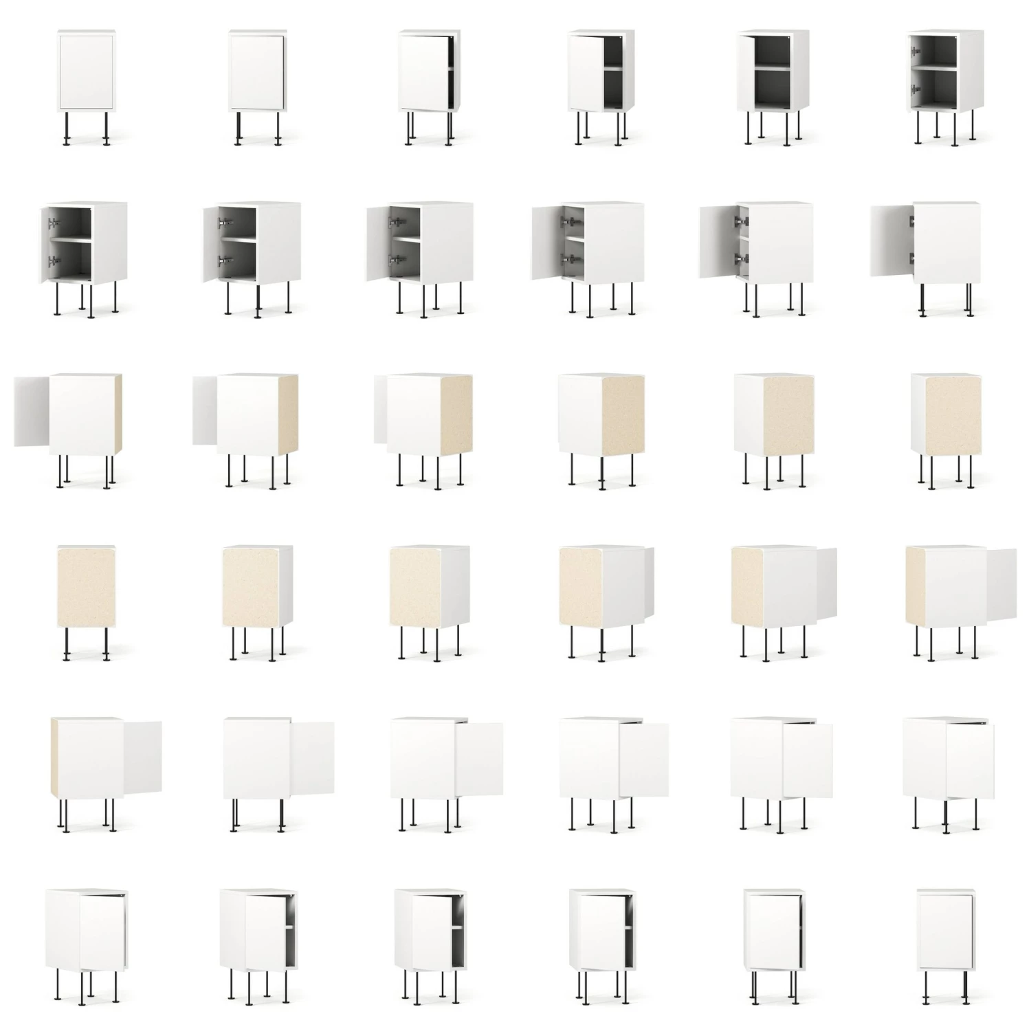 Vogue Nachttisch, Weiß / Schwarz – Bild 5