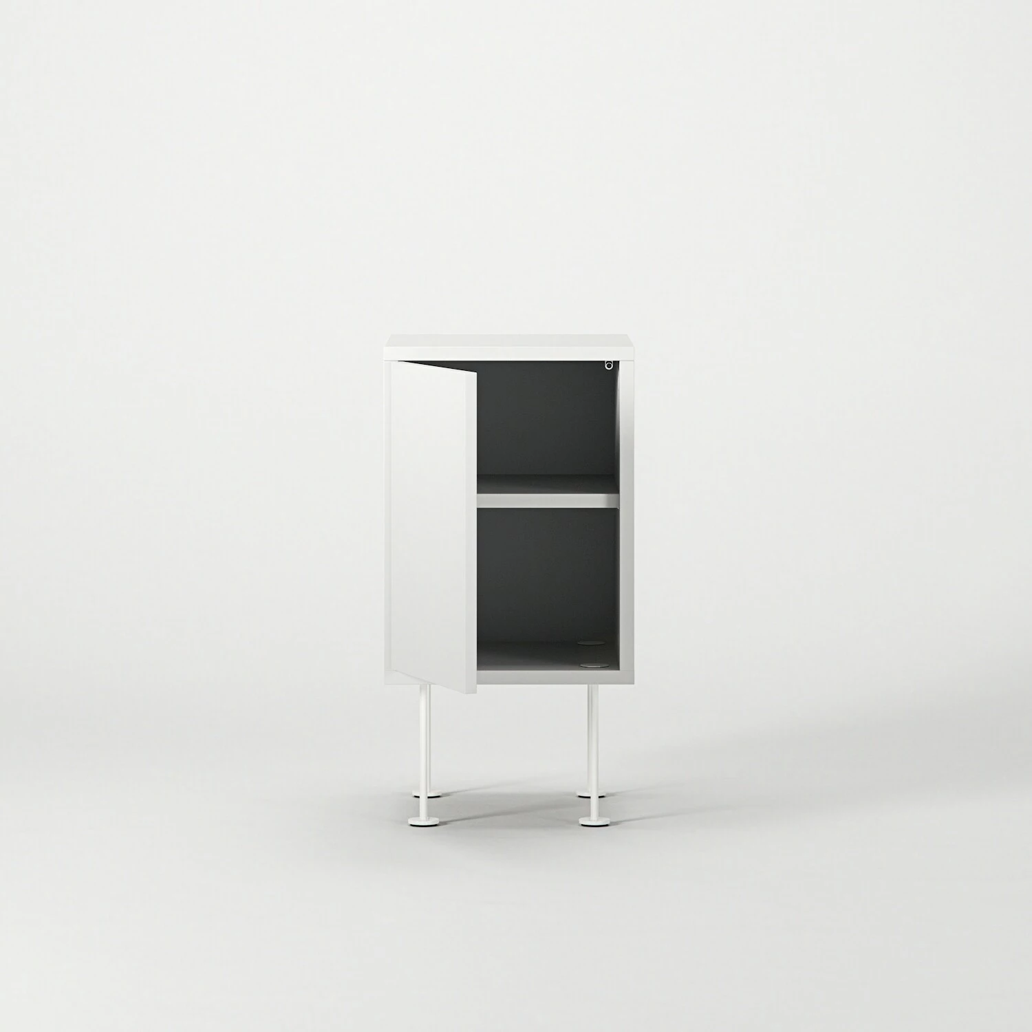 Vogue Nachttisch, Weiß / Weiß – Bild 4