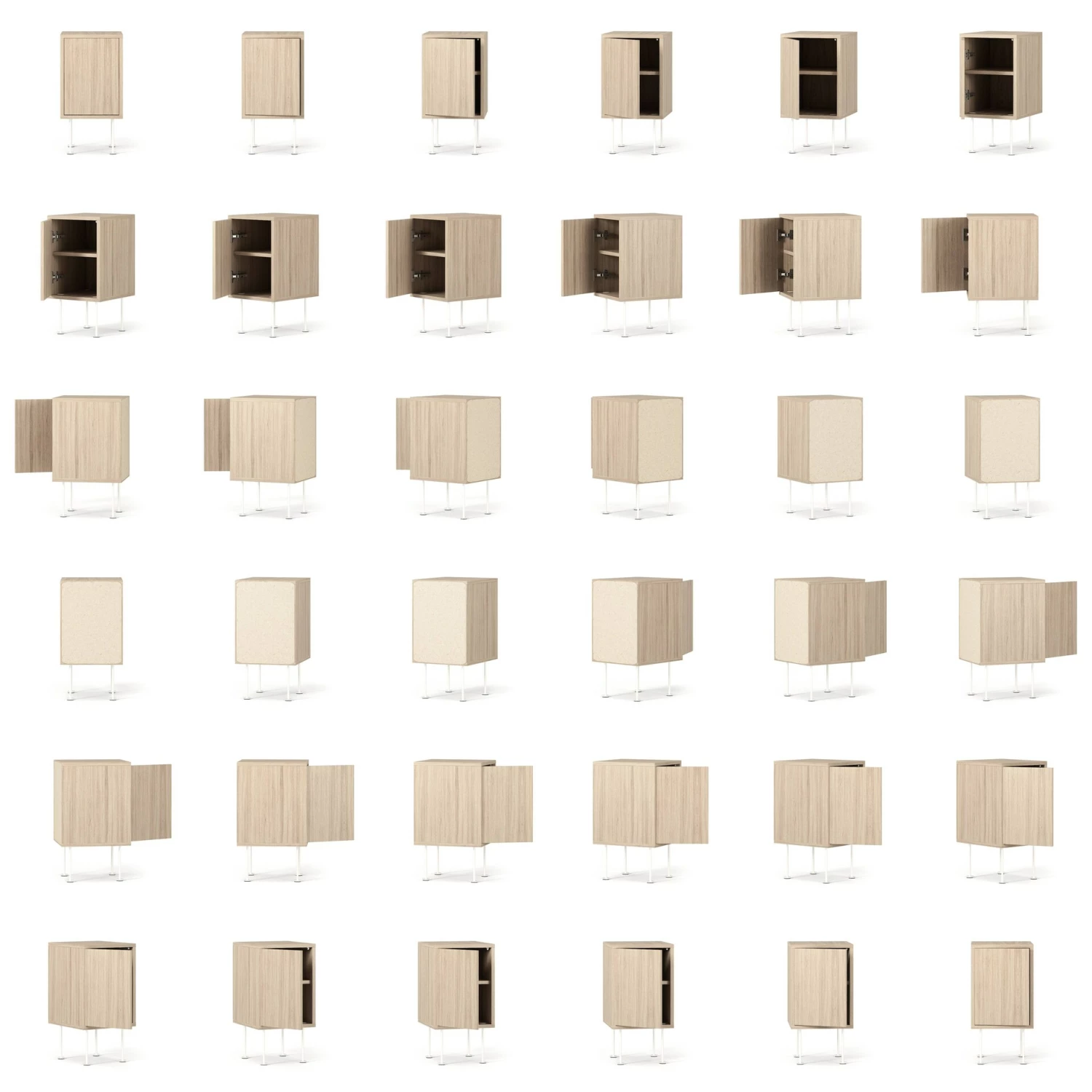 Vogue Nachttisch, White Pigmented Oak / Weiß – Bild 5