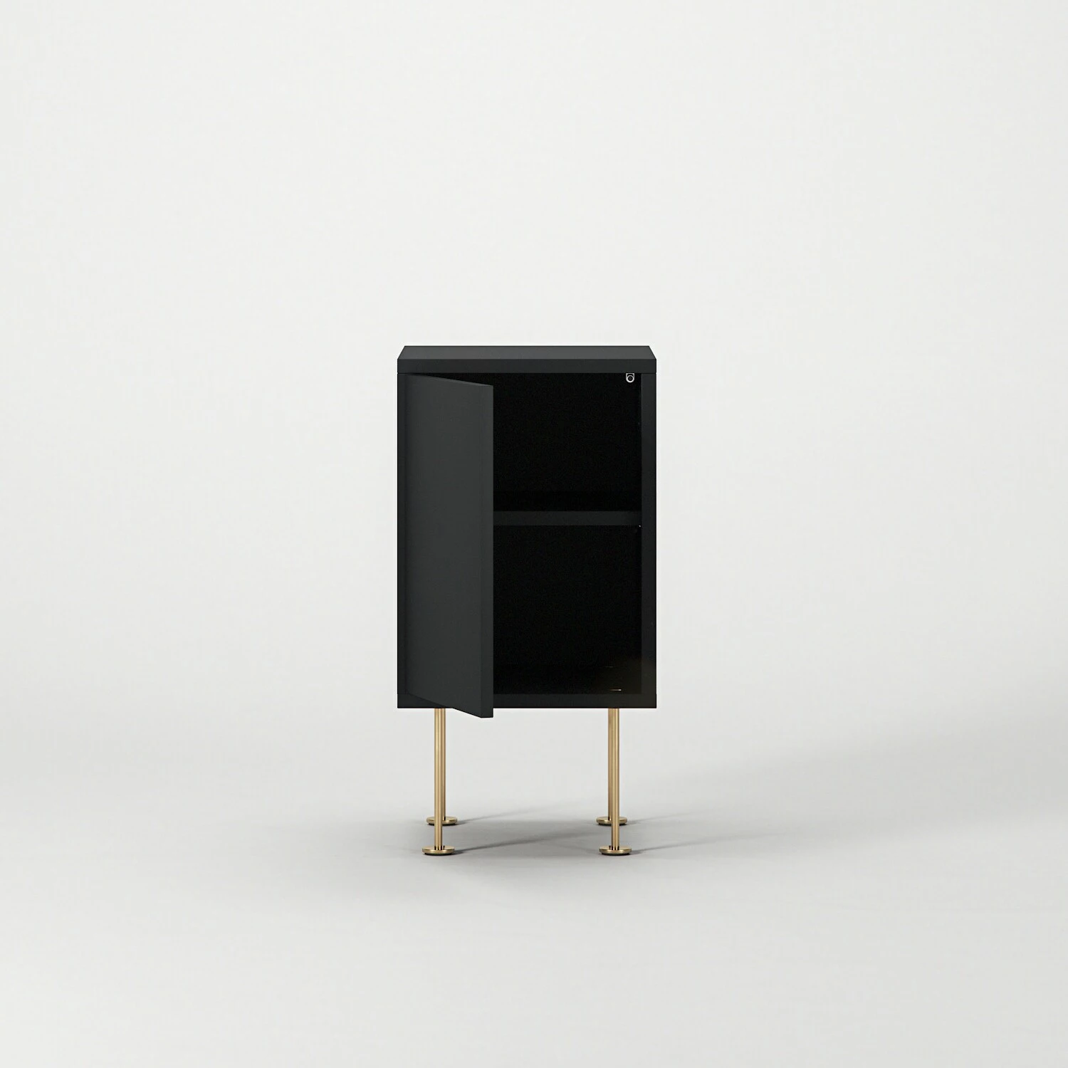 Vogue Nachttisch, Anthrazit / Messing – Bild 2