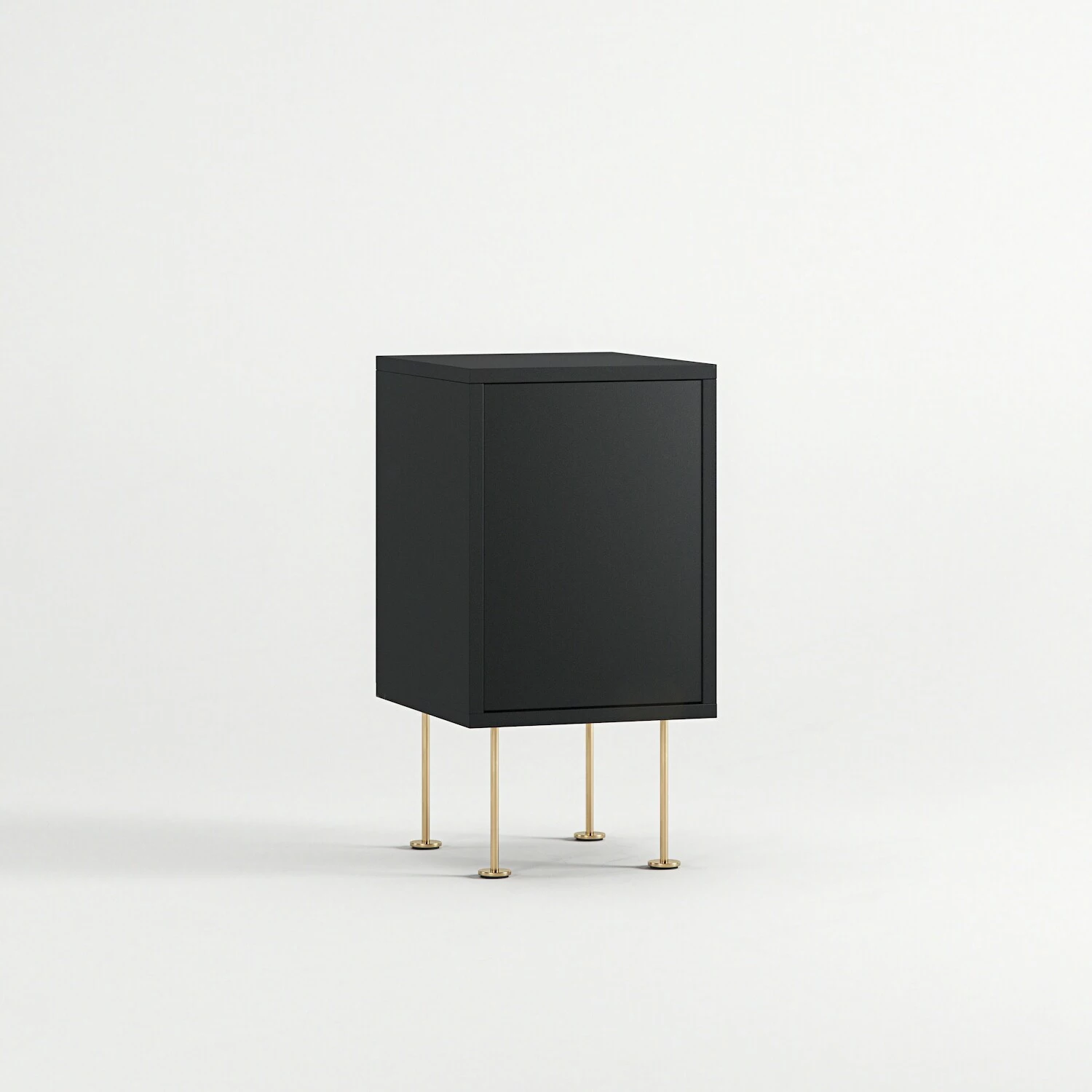 Vogue Nachttisch, Anthrazit / Messing – Bild 3