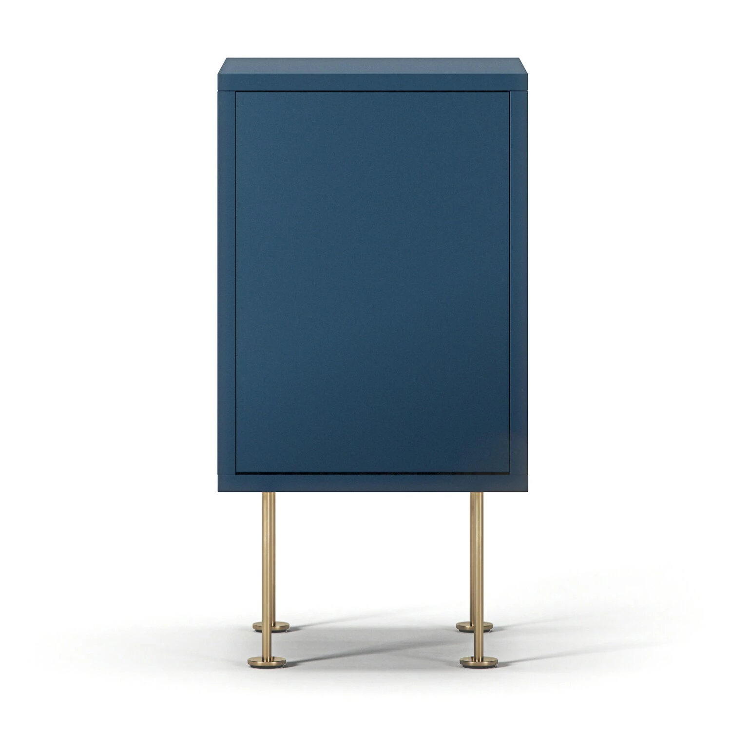 Vogue Nachttisch, Blau / Messing