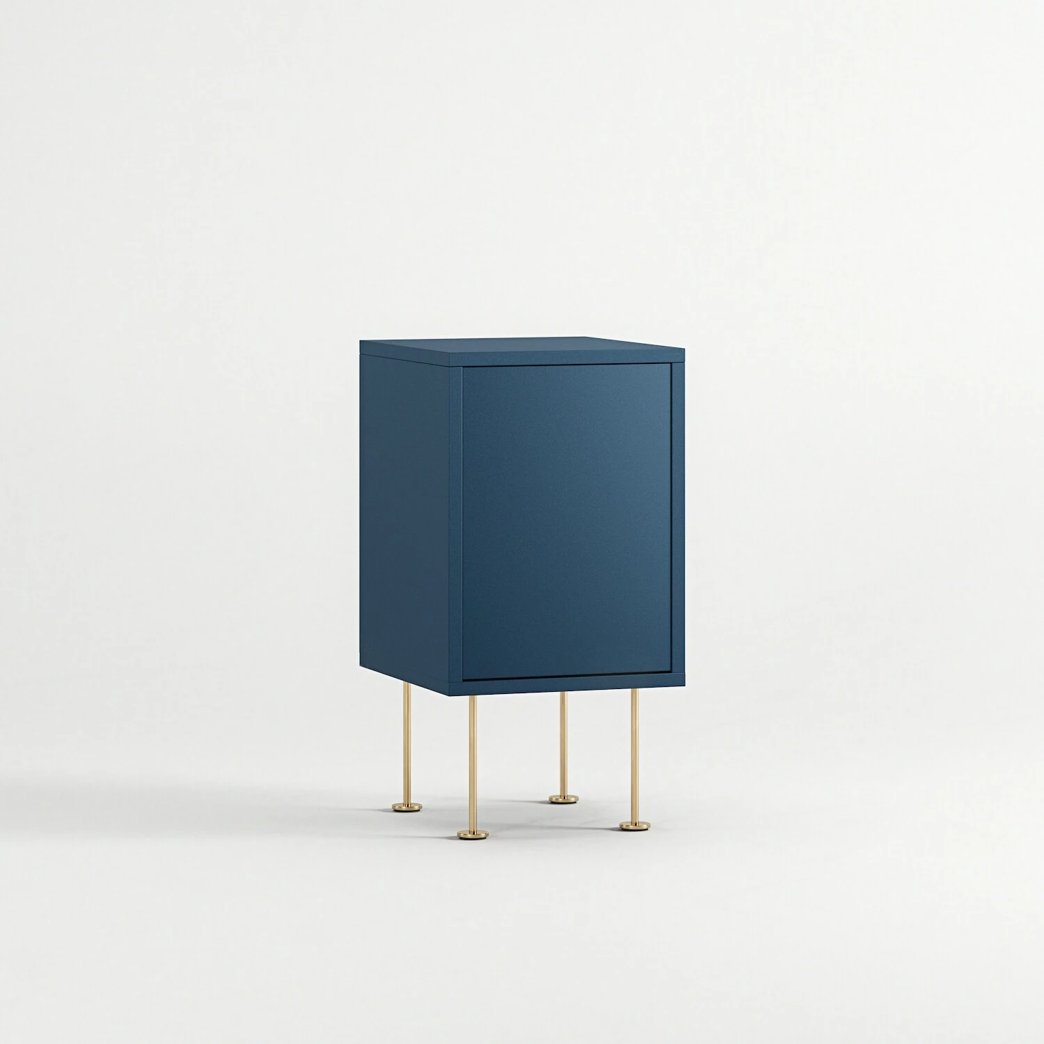 Vogue Nachttisch, Blau / Messing – Bild 3