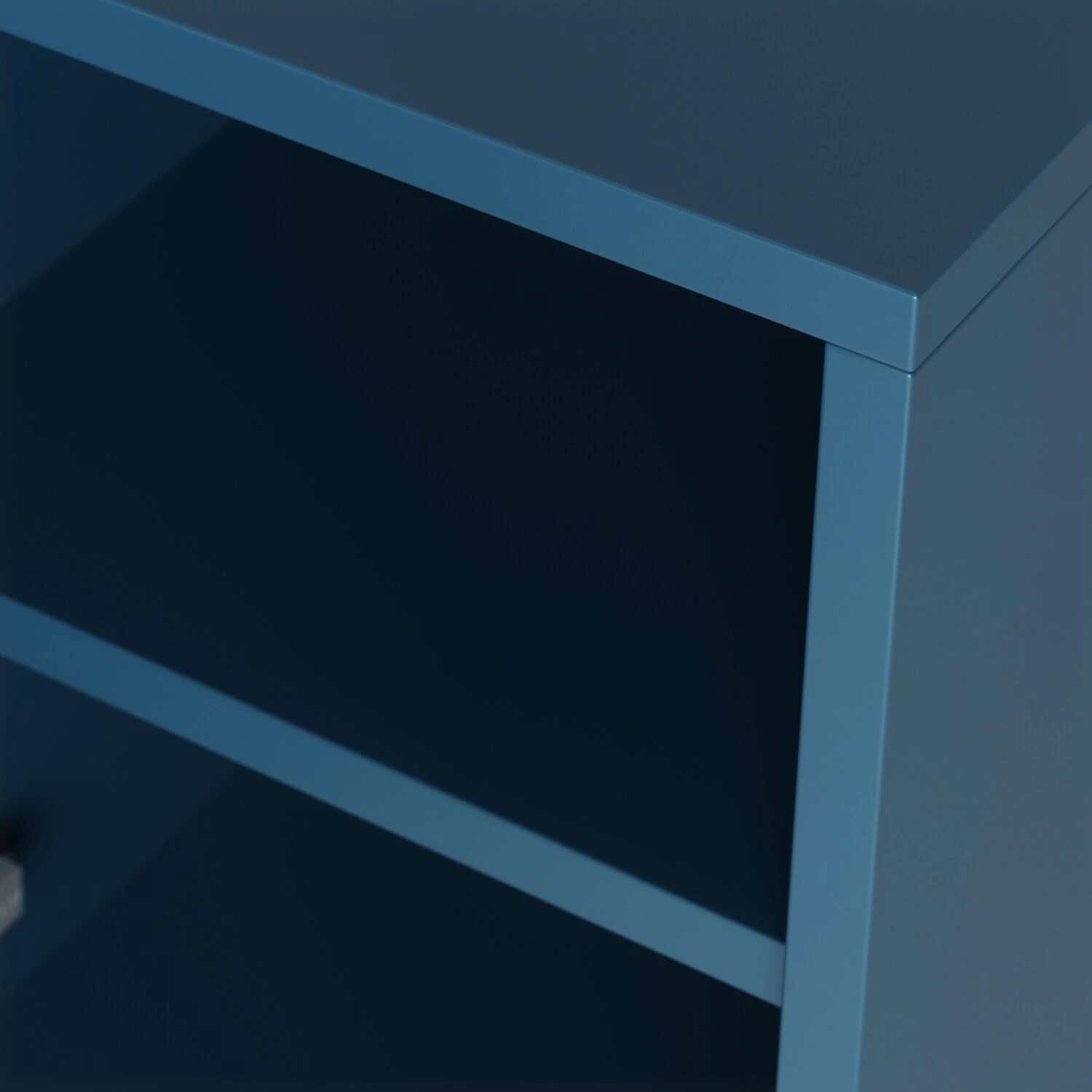 Vogue Nachttisch, Blau / Messing – Bild 5