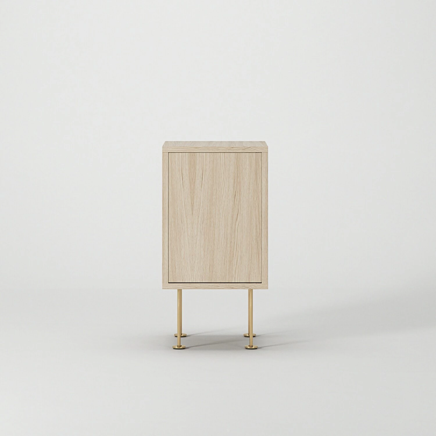 Vogue Nachttisch, White Pigmented Oak / Messing – Bild 2