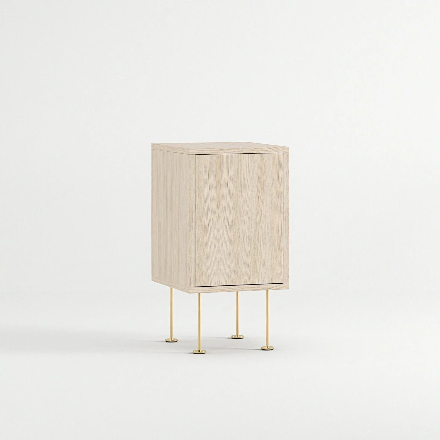 Vogue Nachttisch, White Pigmented Oak / Messing – Bild 3