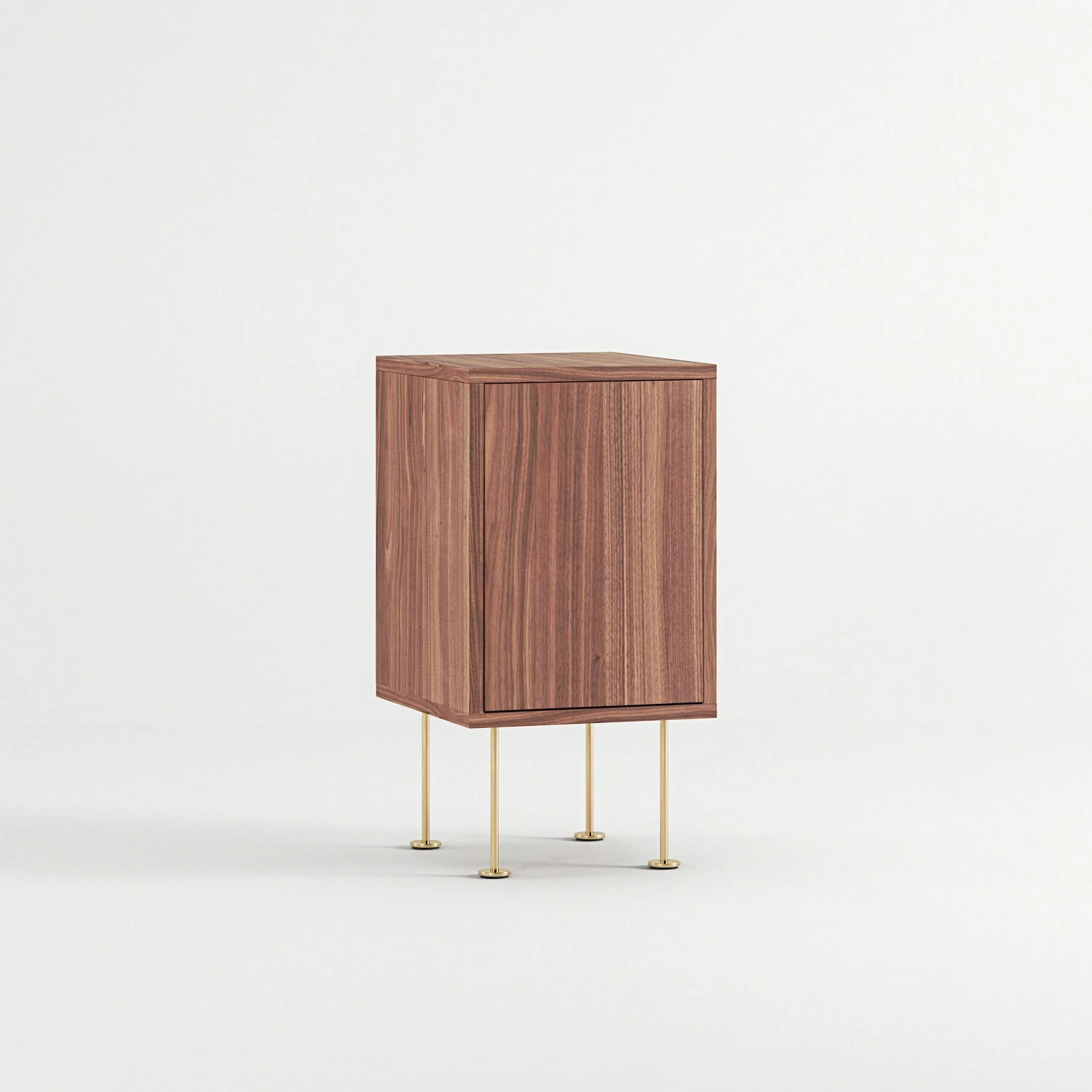 Vogue Nachttisch, Walnussfarben / Messing – Bild 4