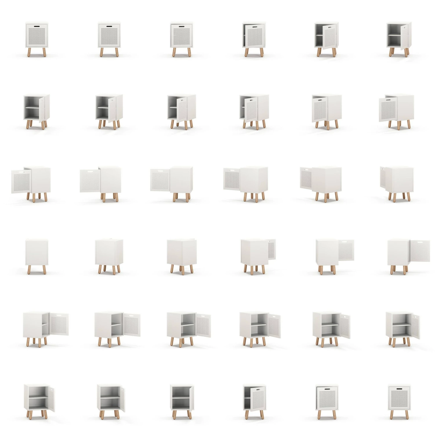 Ray Nachttisch, Weiß – Bild 6