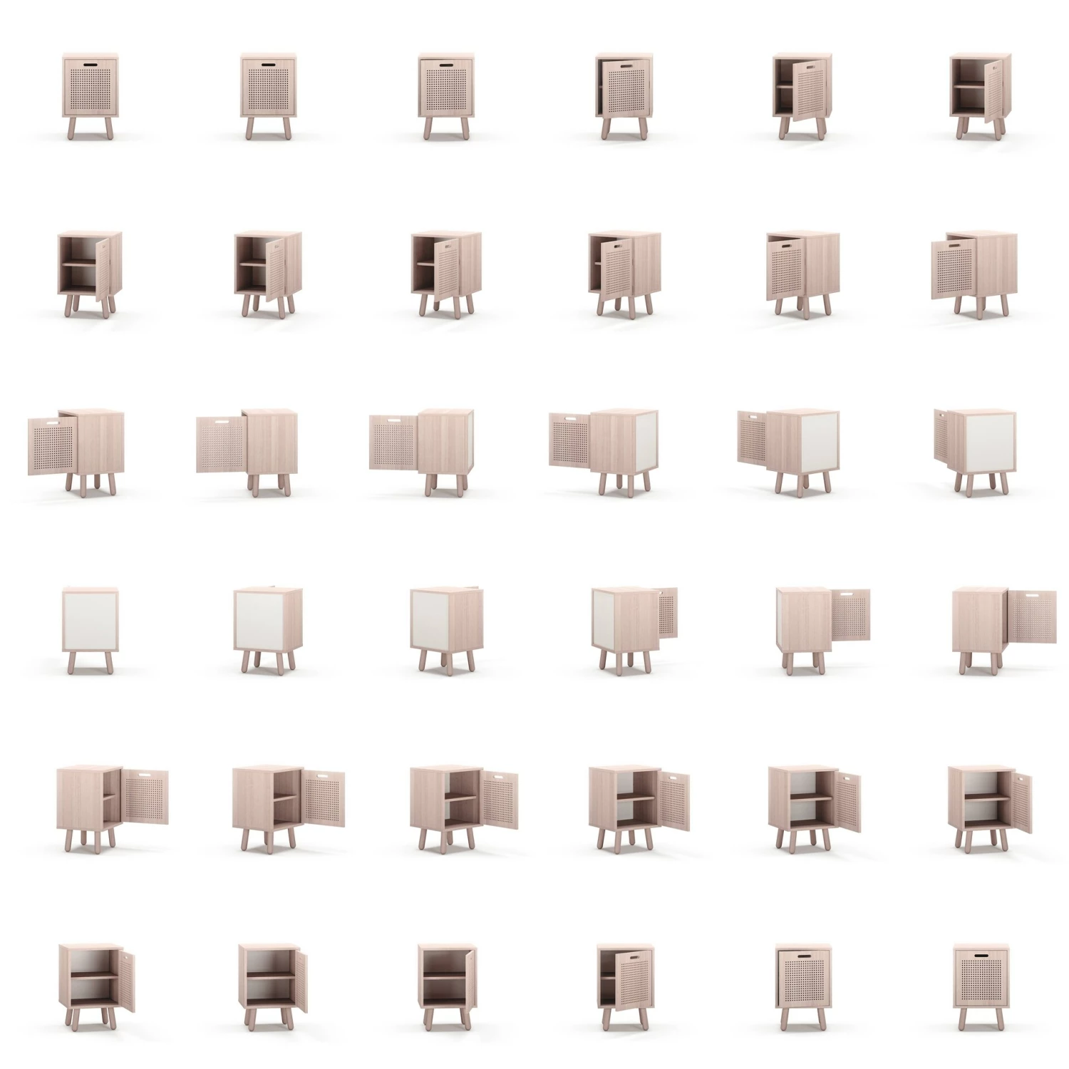 Ray Nachttisch, In Weiß Pigmentierter Esche – Bild 6