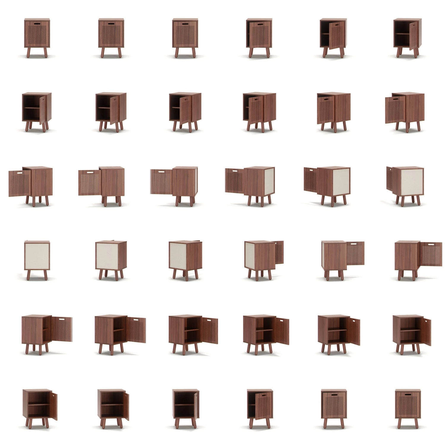 Ray Nachttisch, Walnussfarben – Bild 6