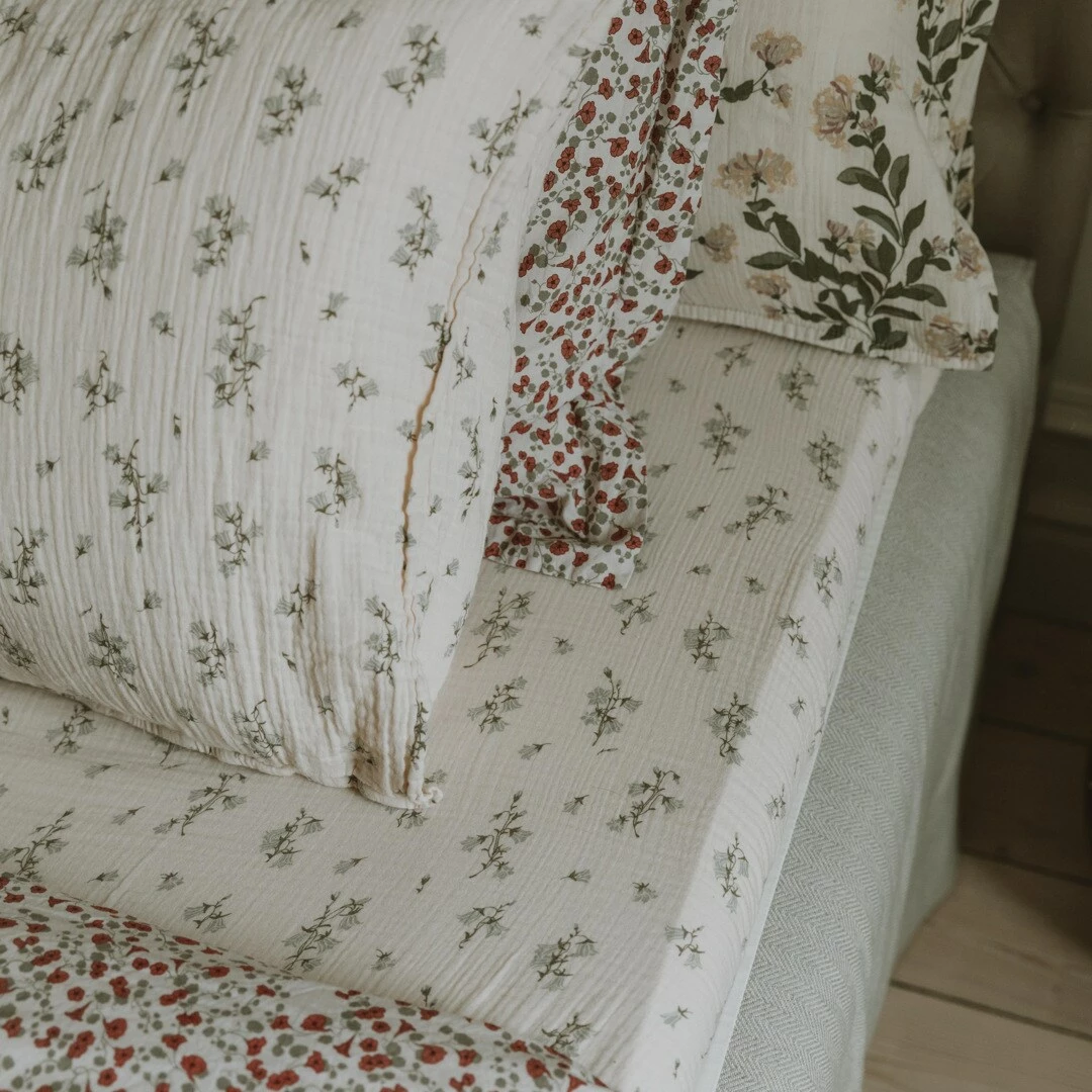 Bluebell Muslin Spannbetttuch, 140x200 Cm – Bild 5