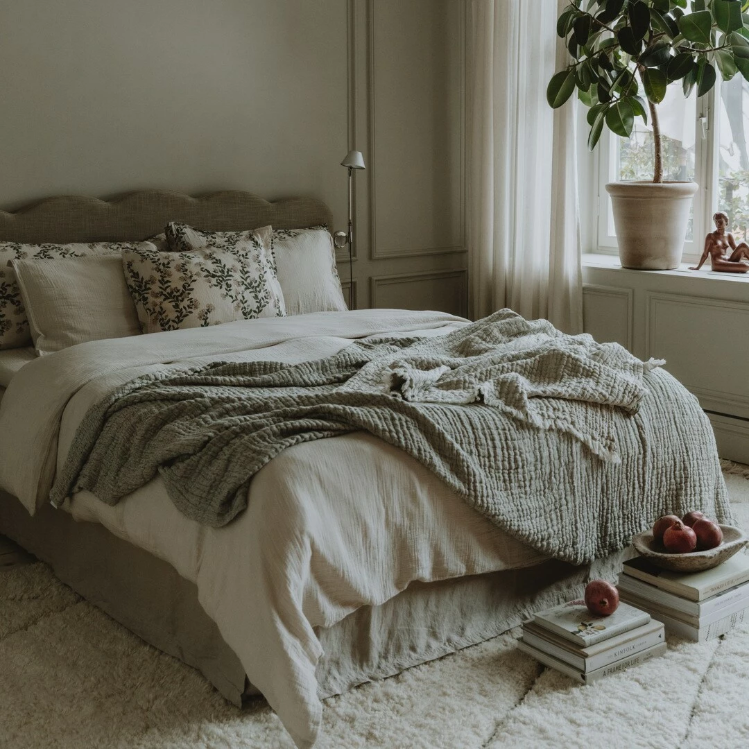 Eggshell Muslin Kissenbezug, 50x60 Cm – Bild 3