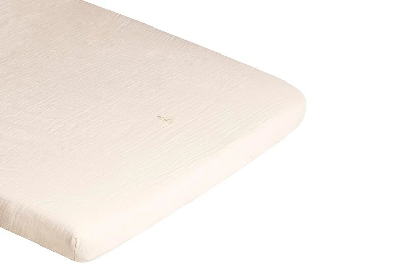 Eggshell Muslin Spannbetttuch, 140x200 Cm – Bild 2