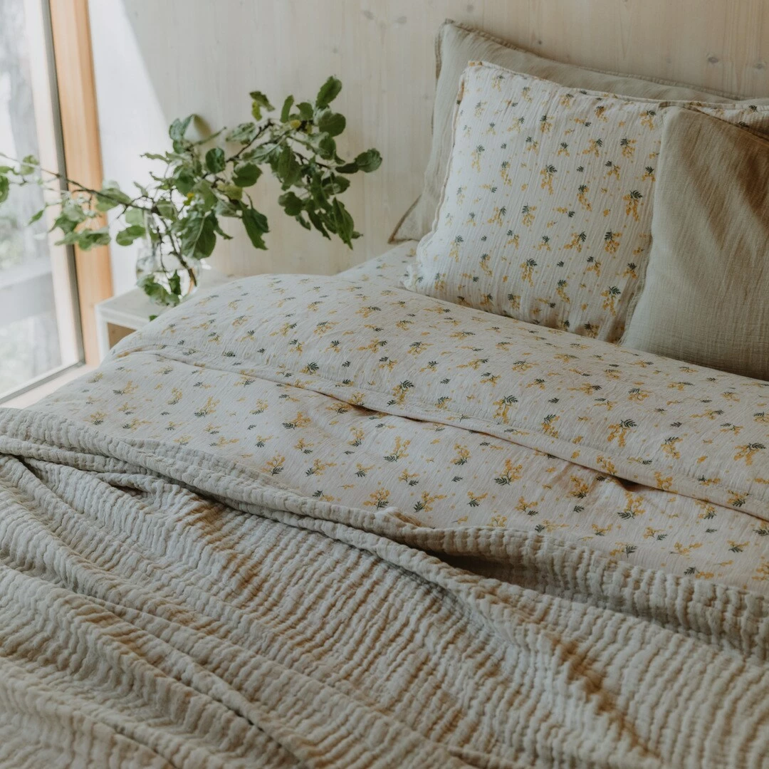 Mimosa Muslin Bettdeckenbezug, 220x220 Cm – Bild 5