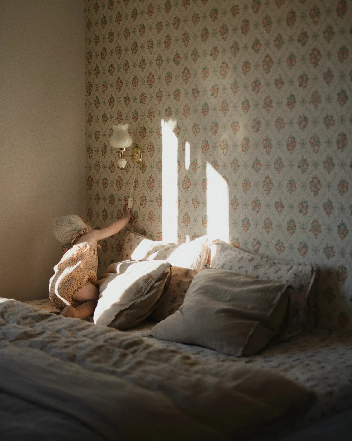 Olive Muslin Bettdeckenbezug, 220x220 Cm – Bild 3