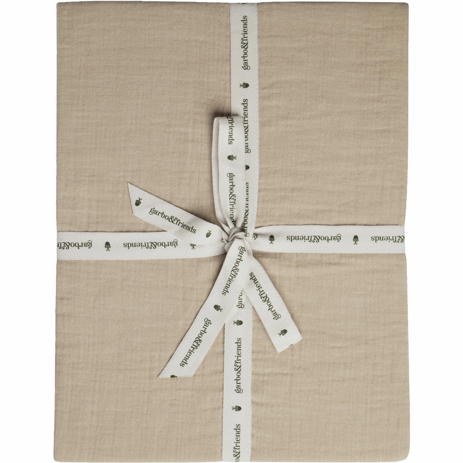 Olive Muslin Fitted Sheet Single 90x200