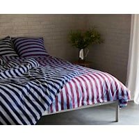 Hay Été Bettdeckenbezug Einzeln, 150x210 Cm, Bordeaux/Sky Blue – Bild 2