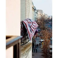 Hay Été Bettdeckenbezug Doppelt, 220x220 Cm, Bordeaux/Sky Blue – Bild 3