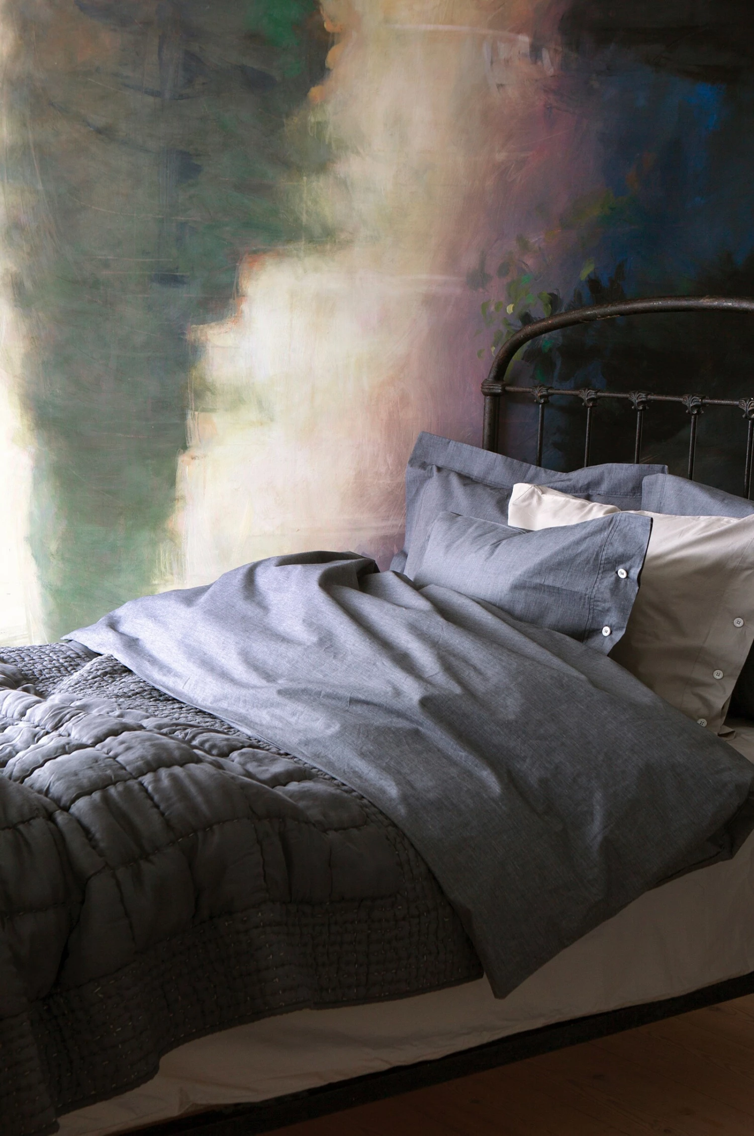 Delia Tagesdecke 240x240 Cm, Anthrazit – Bild 3