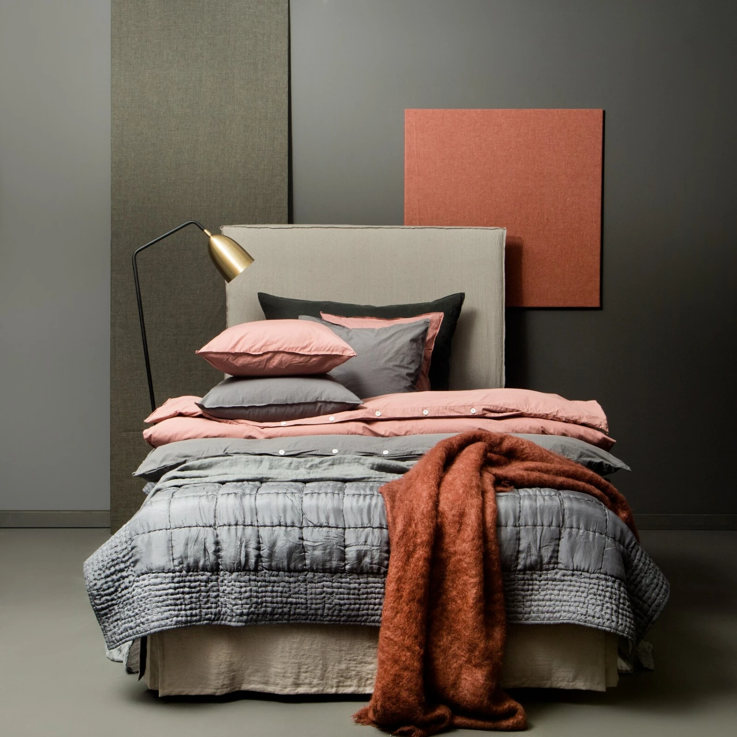 Delia Tagesdecke 240x240 Cm, Anthrazit – Bild 5