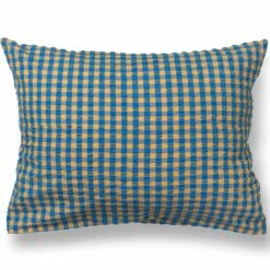 Juna Bæk & Bølge Kissenbezug 50x70 Cm, Blau/Ochre