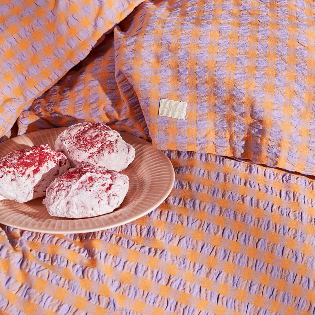 Juna Bæk & Bølge Kissenbezug 60x63 Cm, Lavendel / Pfirsichfarben – Bild 2