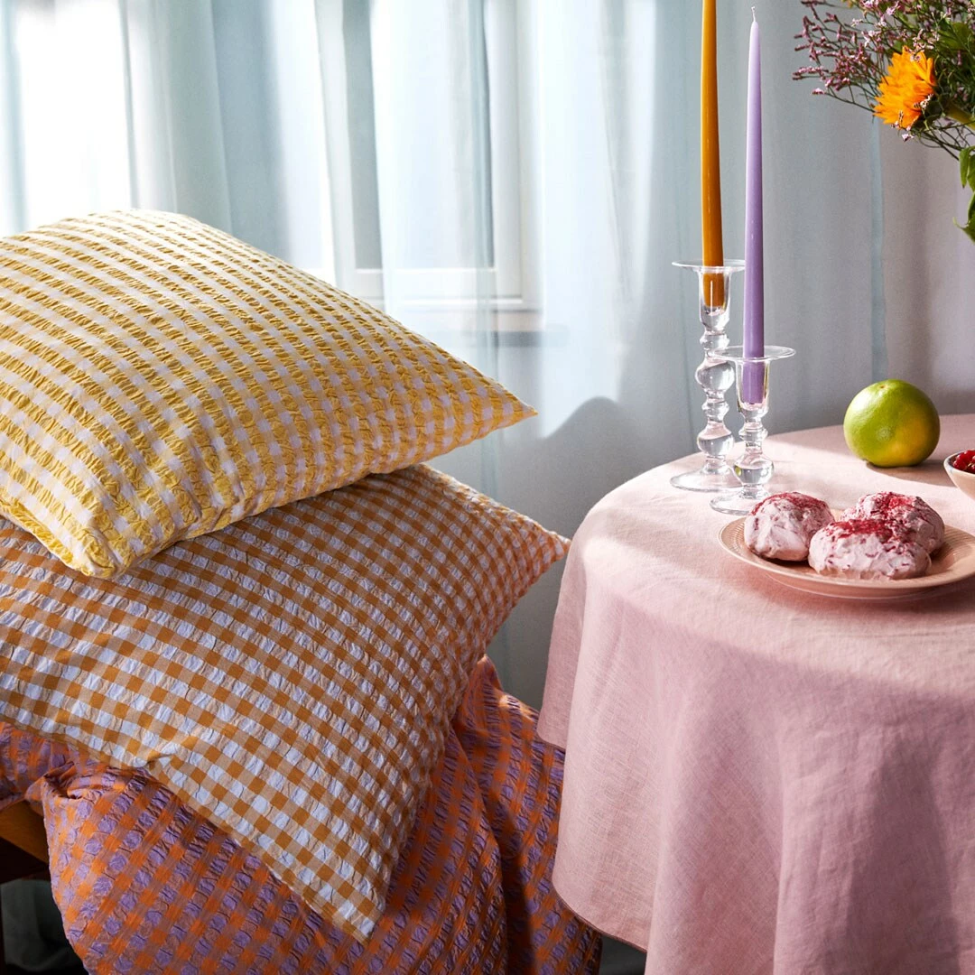 Juna Bæk & Bølge Kissenbezug 60x63 Cm, Lavendel / Pfirsichfarben – Bild 3