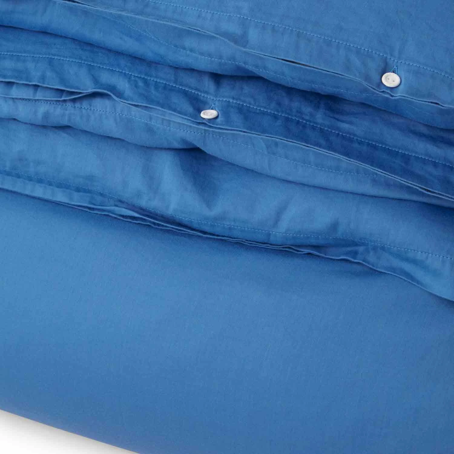 Lexington Washed Cotton Bettdeckenbezug 220x220c Cm, Blau – Bild 3