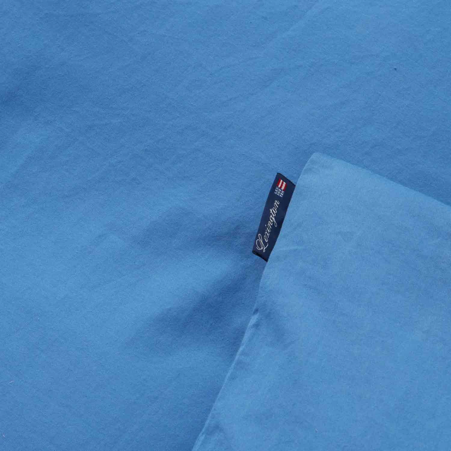Lexington Washed Cotton Bettdeckenbezug 220x220c Cm, Blau – Bild 2