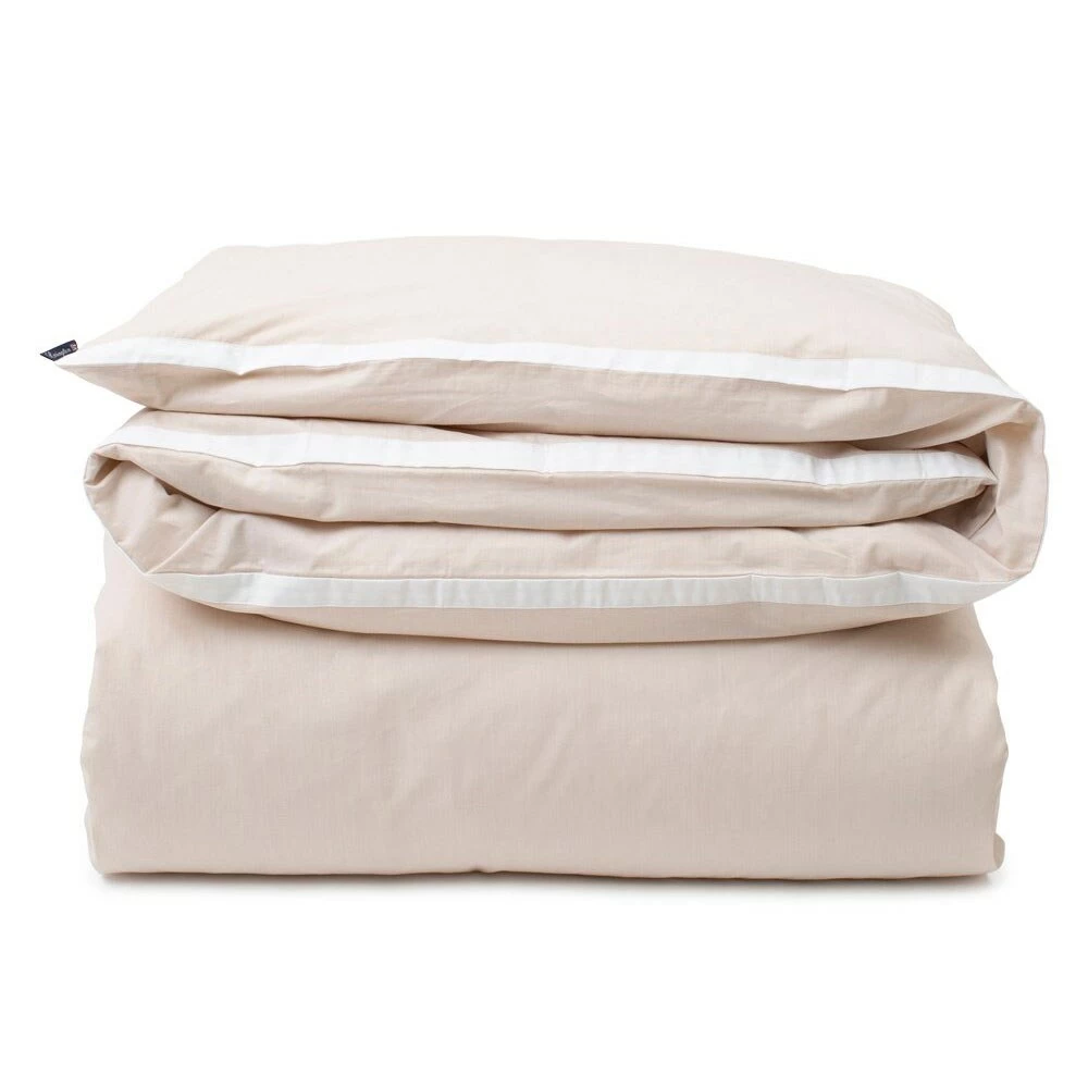 Lexington Seersucker Bettbezug Beige / Weiß 150x210 Cm