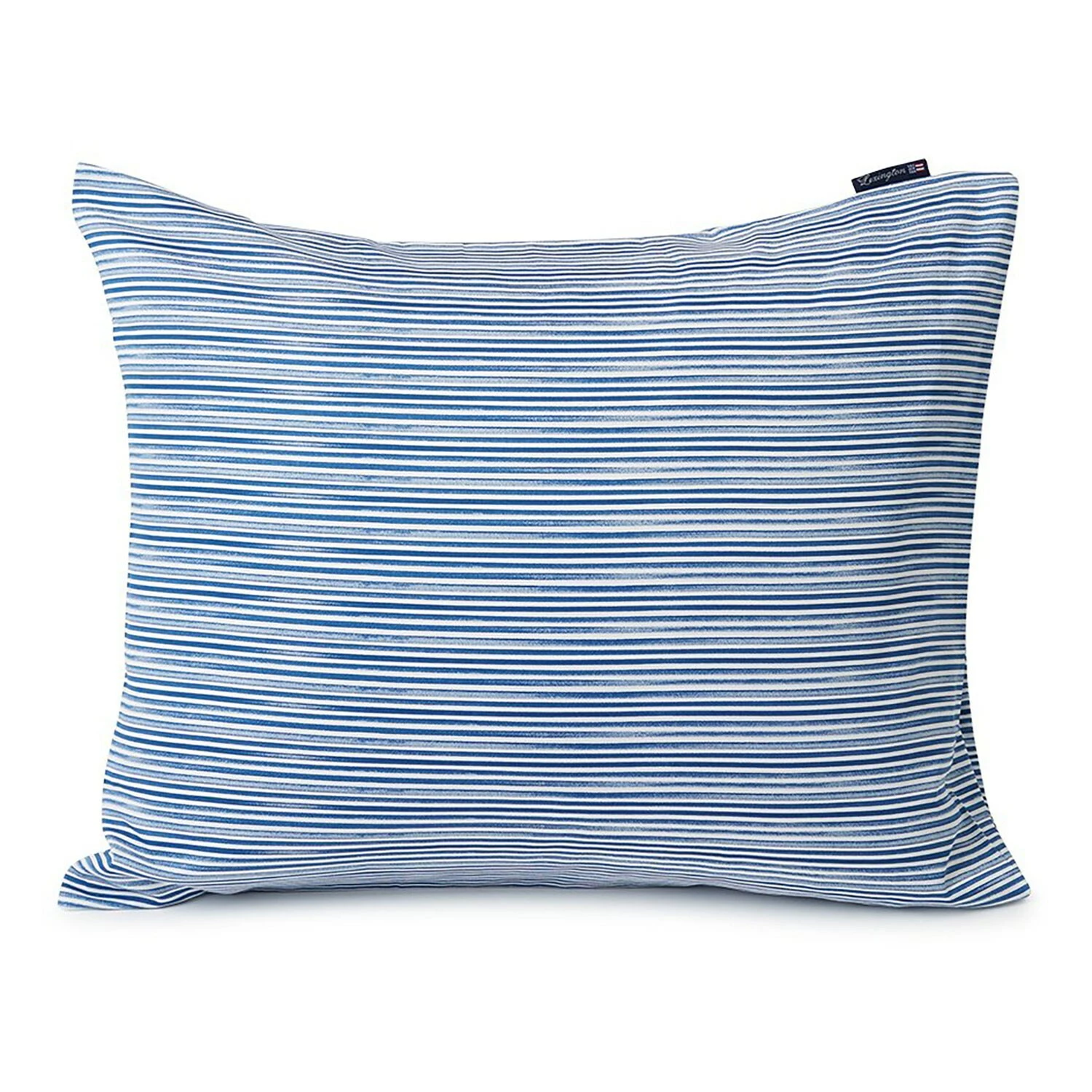 Lexington Striped Organic Cotton Sateen Kissenbezug Blau, 50x60 Cm