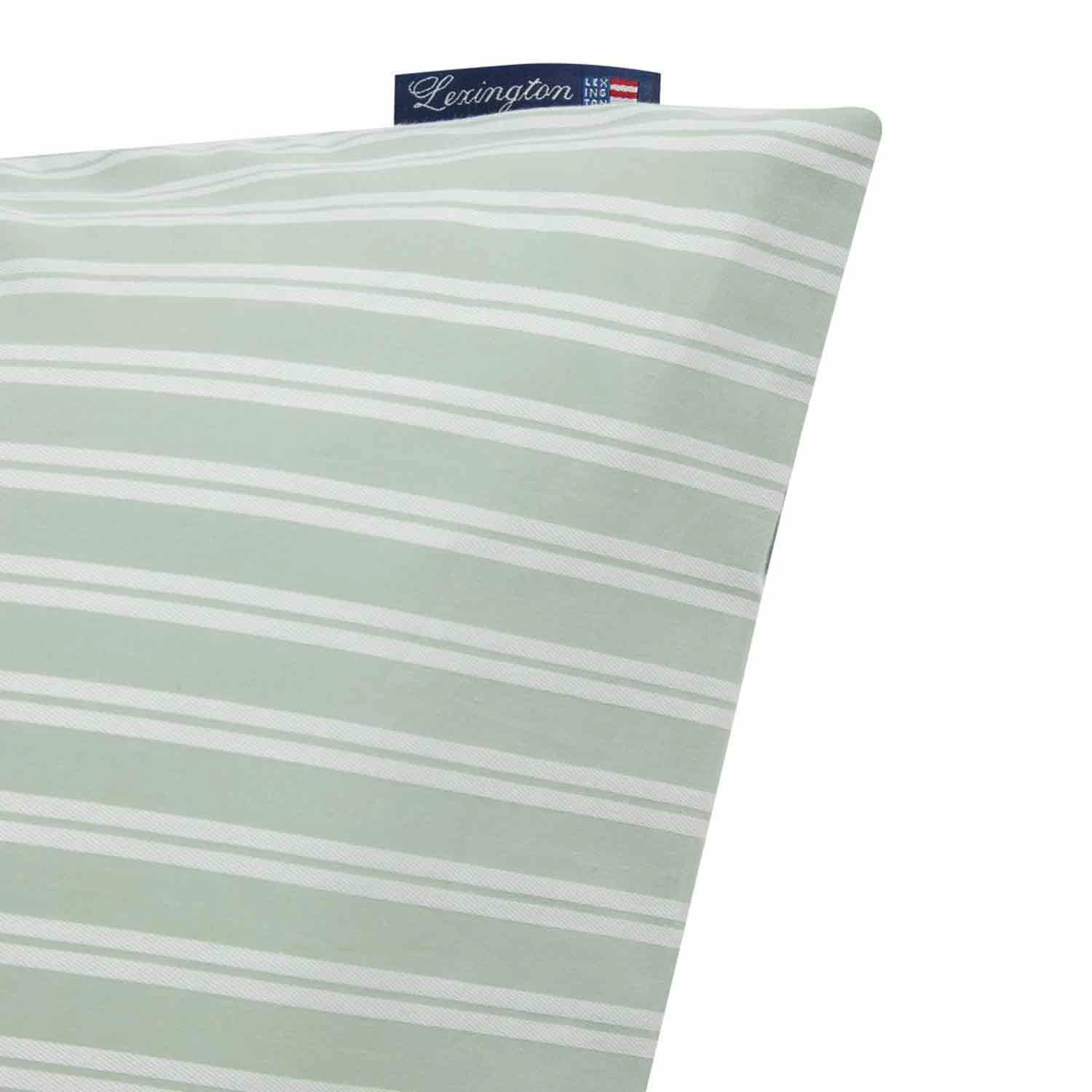 Lexington Striped Cotton Poplin Kissenbezug Grün/Weiß, 65x65 Cm – Bild 2