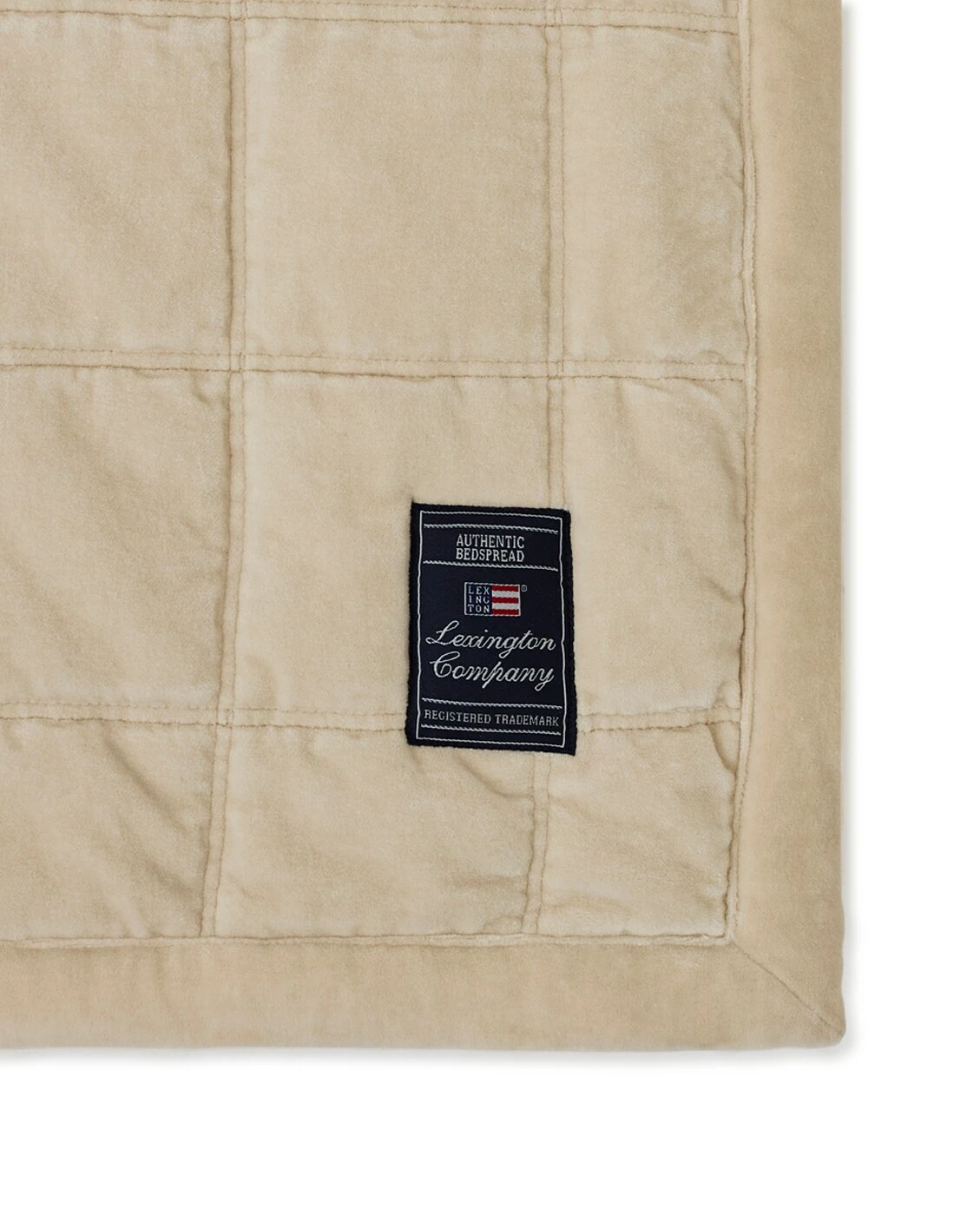Lexington Quilted Cotton Velvet Tagesdecke 160x240 Cm, Hellbeige – Bild 3