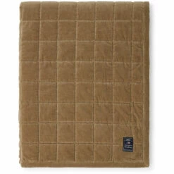 Lexington Quilted Cotton Velvet Tagesdecke 160x240 Cm, Walnussfarben